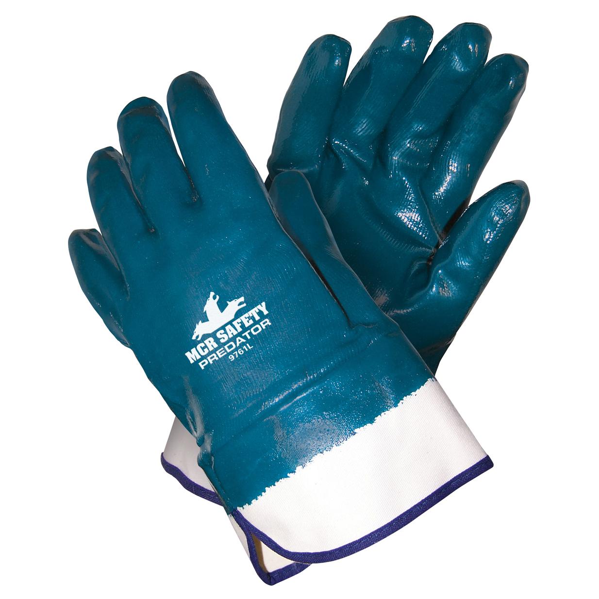 MCR Safety Gloves Predator,Fully Coated,Safety Cuff M (9761M)