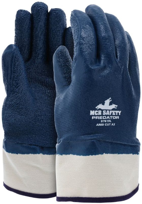 MCR Safety Gloves Predator M Supptd Nitrile Rough Full Ct (9761RM)