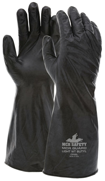 MCR Safety Gloves Unsupported Butyl Glove,14" 5 Mil S (CP05S)