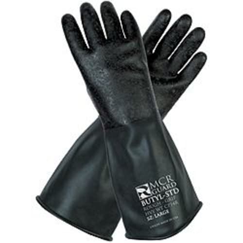MCR Safety Gloves Unsupported Butyl Glove,14", Rough Fin (CP14RL)