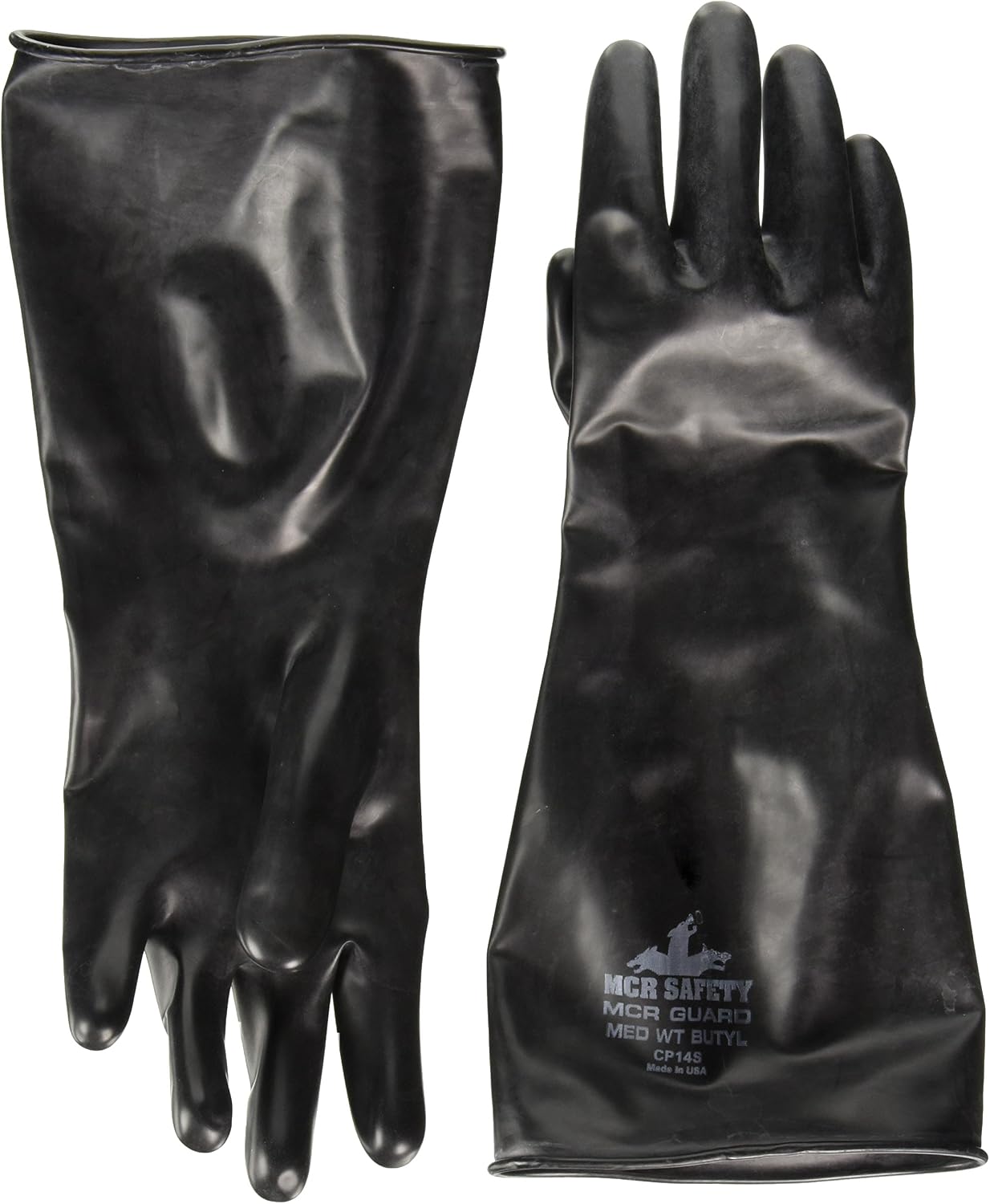 MCR Safety Gloves Unsupported Butyl Glove,14",14 Mil (CP14S)
