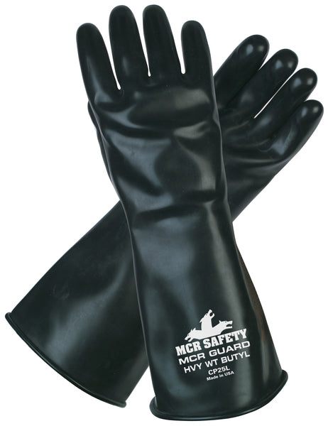 MCR Safety Gloves Unsupported Butyl Glove,14",25 Mil (CP25L)