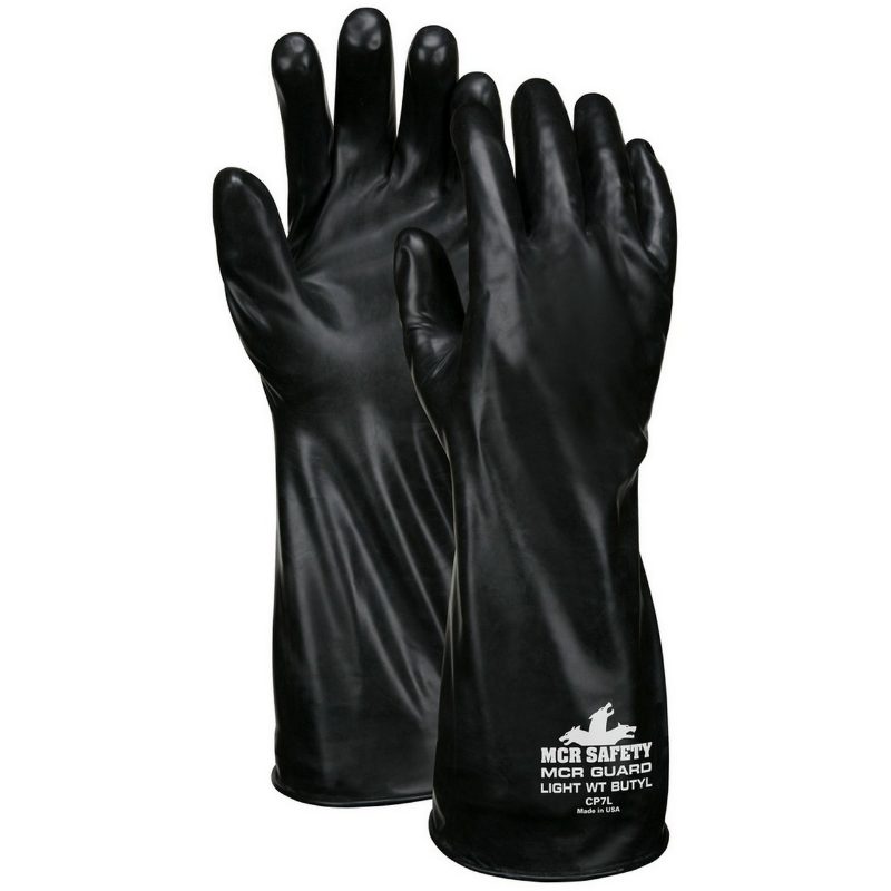 MCR Safety Gloves Unsupported Butyl Glove,14" 7 Mil L (CP7L)