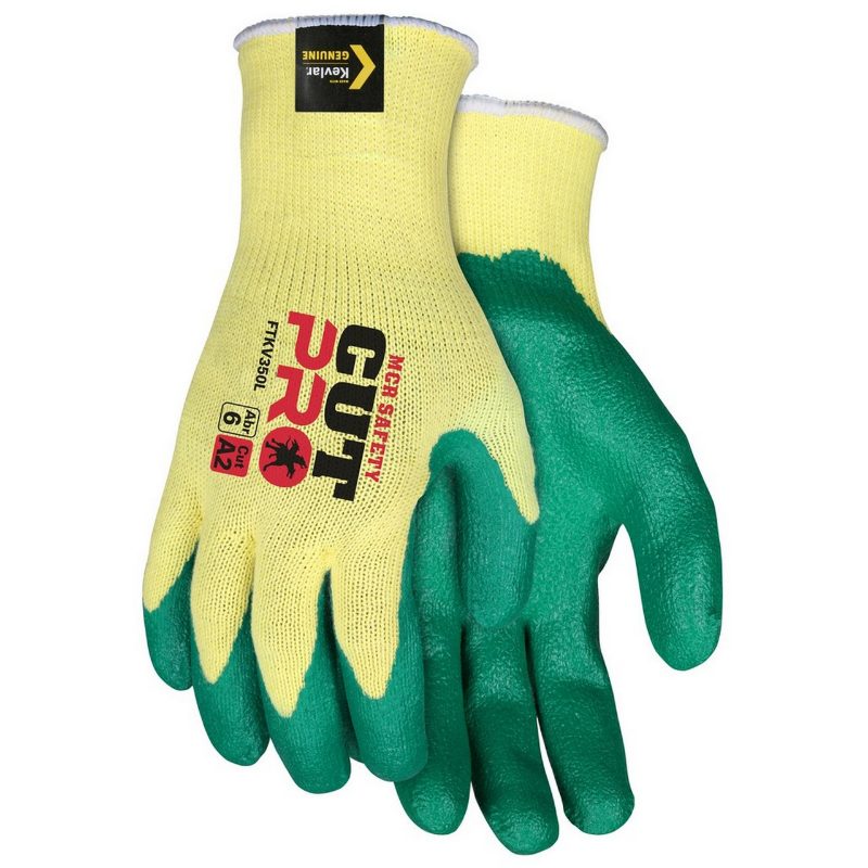MCR Safety Gloves Flex Tuff KV Nitrile 10Ga Kevlar Green S (FTKV350S)