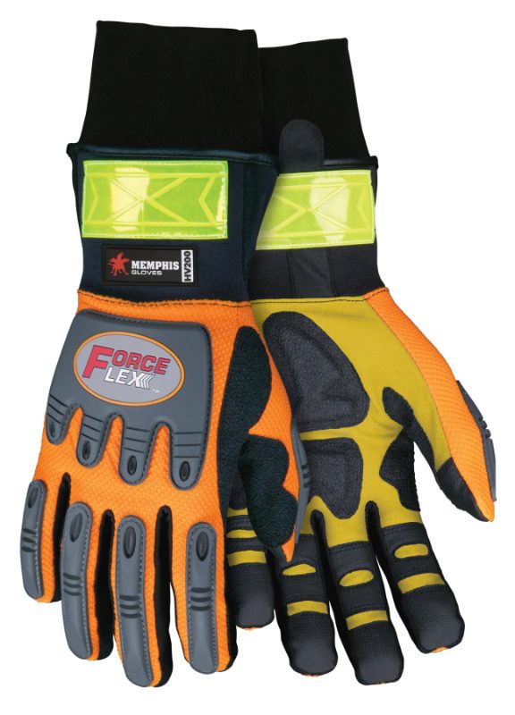 MCR Safety Gloves ForceFlex MT HV Or, Rough Kev, Insulated (HV200XL)