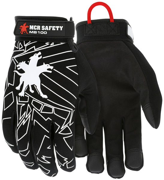 MCR Safety Gloves Multi-Task Black Graphic Back (MB100XL)