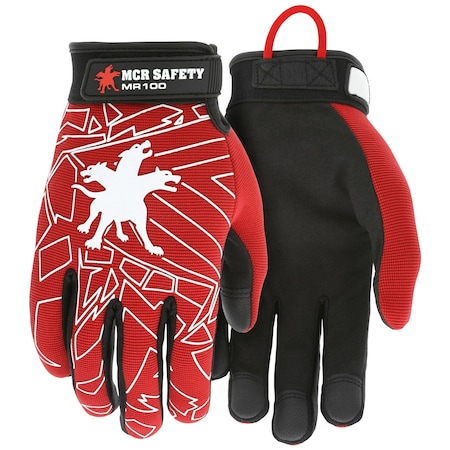 MCR Safety Gloves Multi-Task Red Graphic Back (MR100XL)