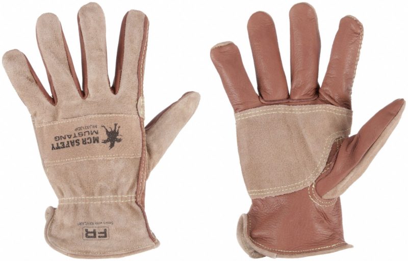 MCR Safety Gloves Grain/Split Dbl Plm unlined Driver L (MU3213DPL)