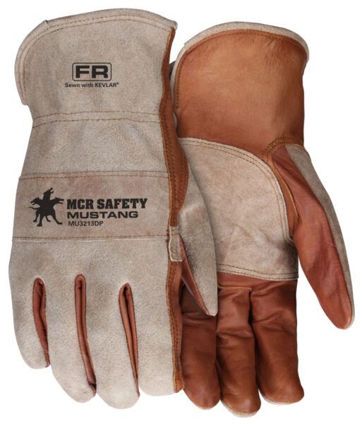 MCR Safety Gloves Grain/Split Dbl Plm unlined Driver XL (MU3213DPXL)