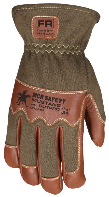 MCR Safety Gloves Grain Goat Dbl Palm Kev Lnd Driver M (MU3624FRM)