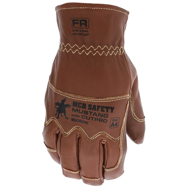 MCR Safety Gloves Grain Goat Dbl Palm Kevlar lined Driver (MU3624KL)