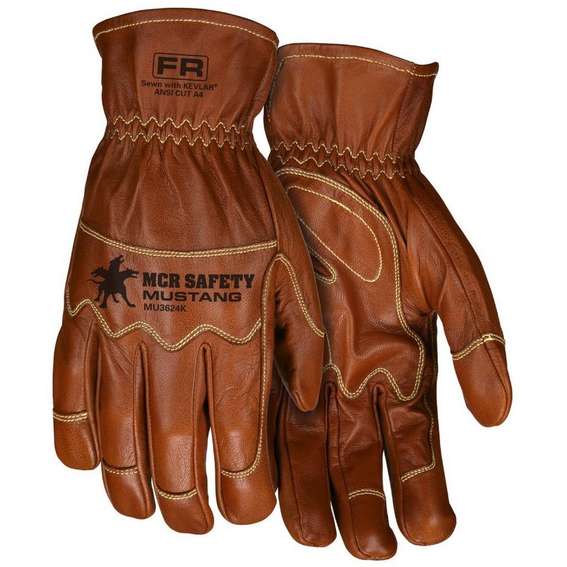 MCR Safety Gloves Grain Goat Dbl Palm Kevlar lined Driver (MU3624KM)