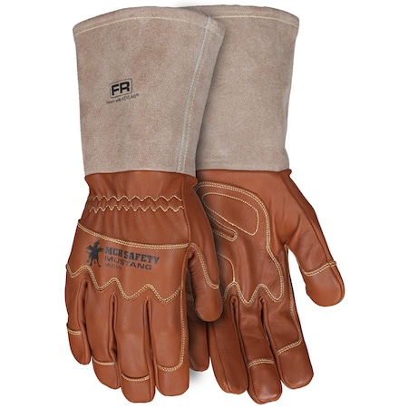 MCR Safety Gloves Grain Goat Dbl Palm unlined 5" Bell Cuff (MU3644XL)