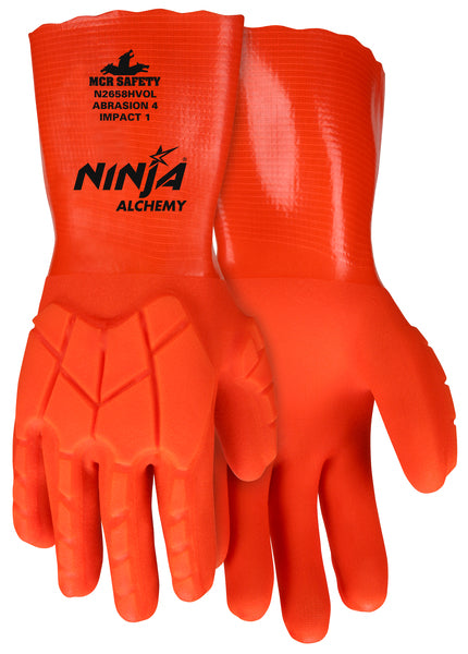 MCR Safety Gloves Ninja HVO DD PVC w/TPR L (N2658HVOL)