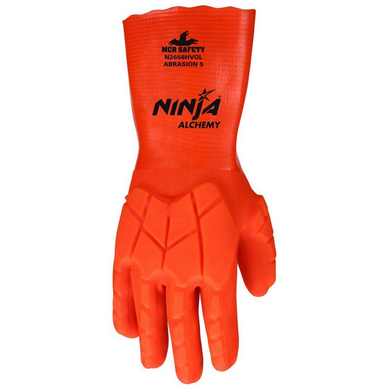 MCR Safety Gloves Ninja HVO DD PVC w/TPR M (N2658HVOM)