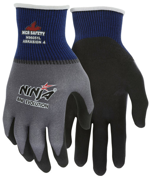 MCR Safety Gloves Ninja Evolution w/Ingenia 15g, PFT XS (N96051XS)