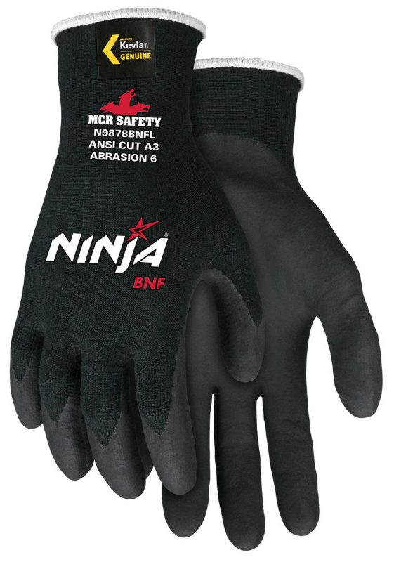 MCR Safety Gloves Ninja BNF, 18 G- full coat L M (N96785M)
