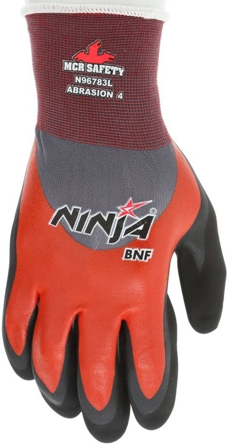 MCR Safety Gloves Ninja BNF, 18 G- full coat L S (N96785S)