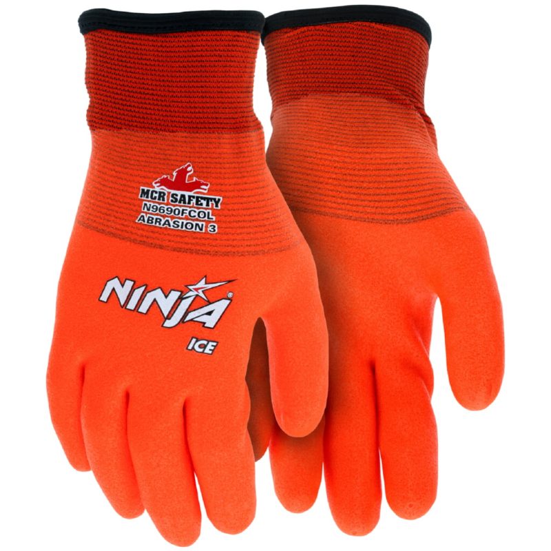 MCR Safety Gloves Ninja Ice-Hi Viz Orange, 7ga in 15ga out (N9690FCOXXL)