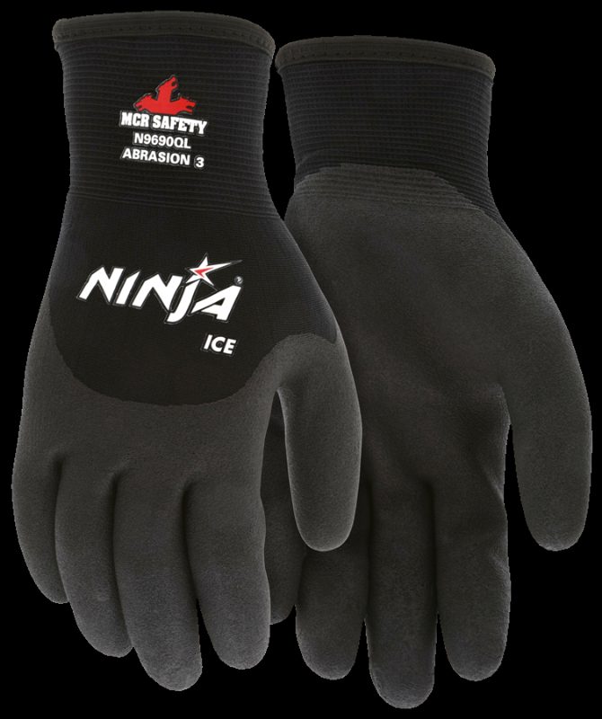 MCR Safety Gloves Ninja Ice, 7G In-15G Out 3/4 dip XL (N9690QXL)