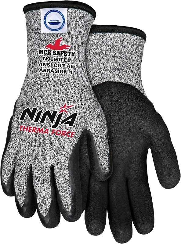 MCR Safety Gloves Ninja Therma Force 7G In-13G Diamond Out (N9690TCM)