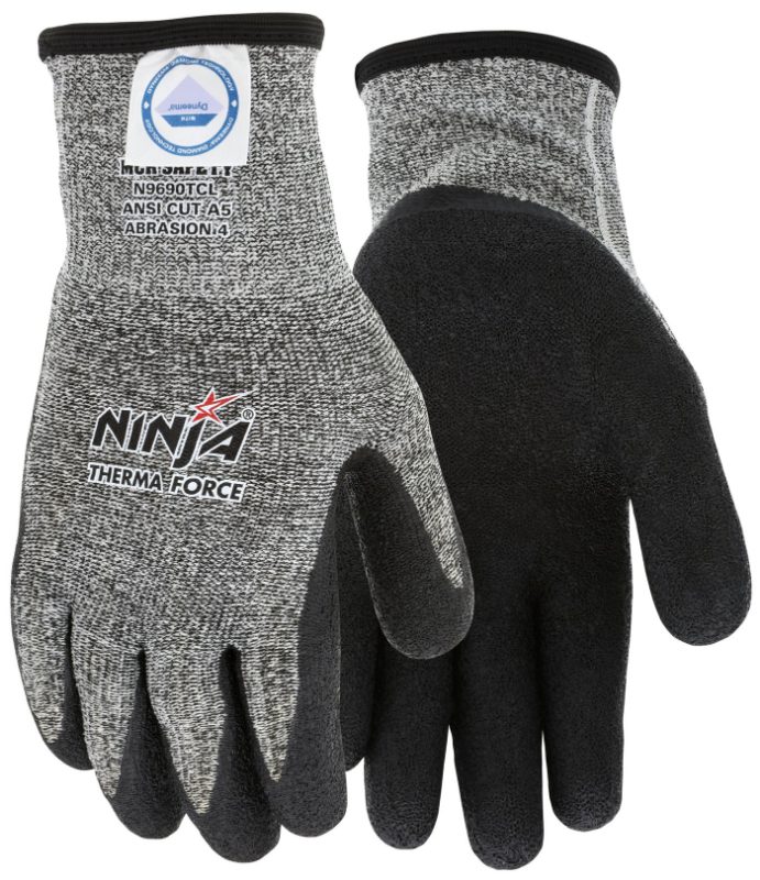 MCR Safety Gloves Ninja Therma Force 7G In-13G Diamond Out (N9690TCS)