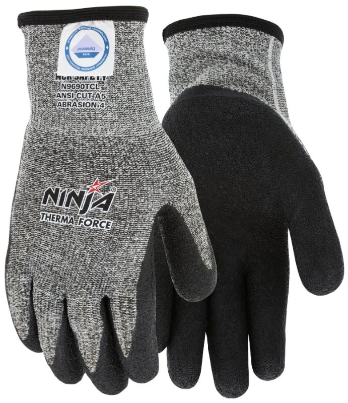 MCR Safety Gloves Ninja Therma Force 7G In-13G Diamond Out (N9690TCXL)