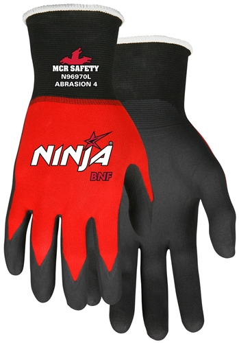 MCR Safety Gloves Ninja BNF, 18 G-Palm coat M (N96970M)