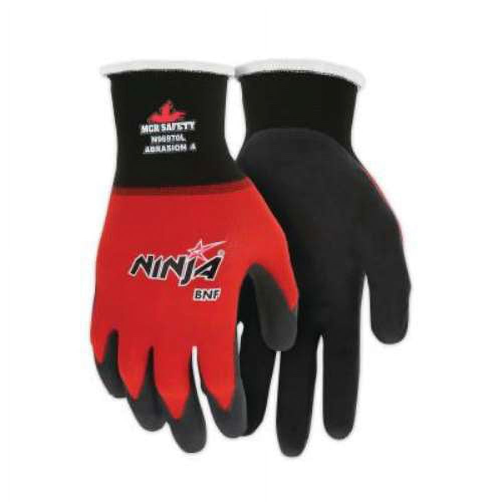 MCR Safety Gloves Ninja BNF, 18 G-Palm coat XS (N96970XS)