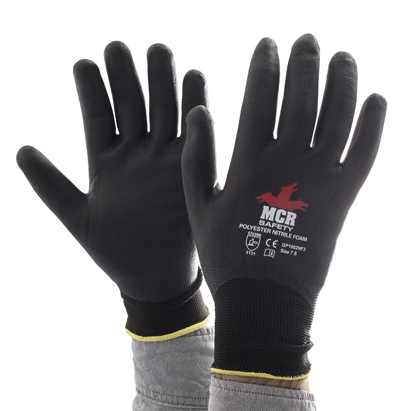 MCR Safety Gloves 4.5 Mil Economy, PF, Nbr, Various Colors (NIT645L)
