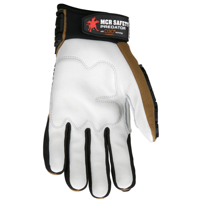MCR Safety Gloves Predator Multi-Task Cow Grain D3O (PD2903L)