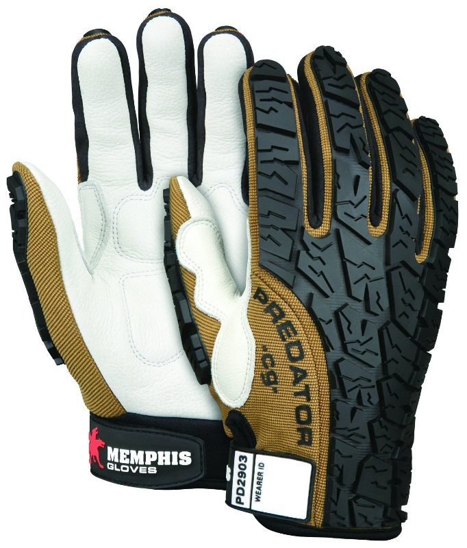 MCR Safety Gloves Predator Multi-Task Cow Grain D3O (PD2903XL)