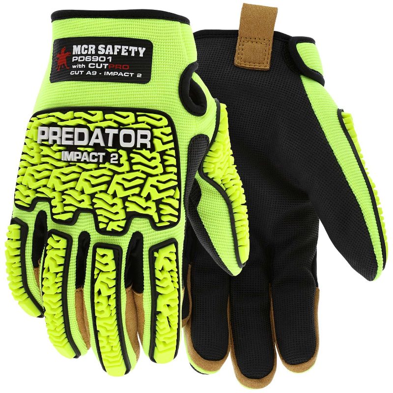 MCR Safety Gloves Predator IMP2 Black MAXGrid A9-360 M (PD6901M)