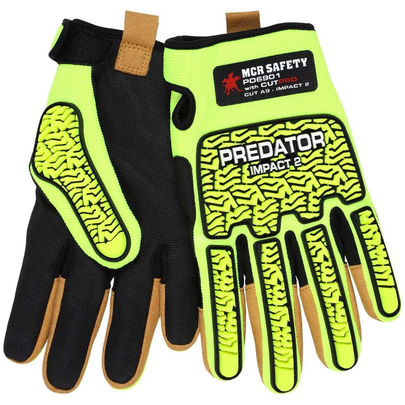 MCR Safety Gloves Predator IMP2 Black MAXGrid A9-360 XXL (PD6901XXL)
