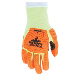 MCR Safety Gloves UltraTech Stitched A5, Hivis Orange SFN (UT1955L)