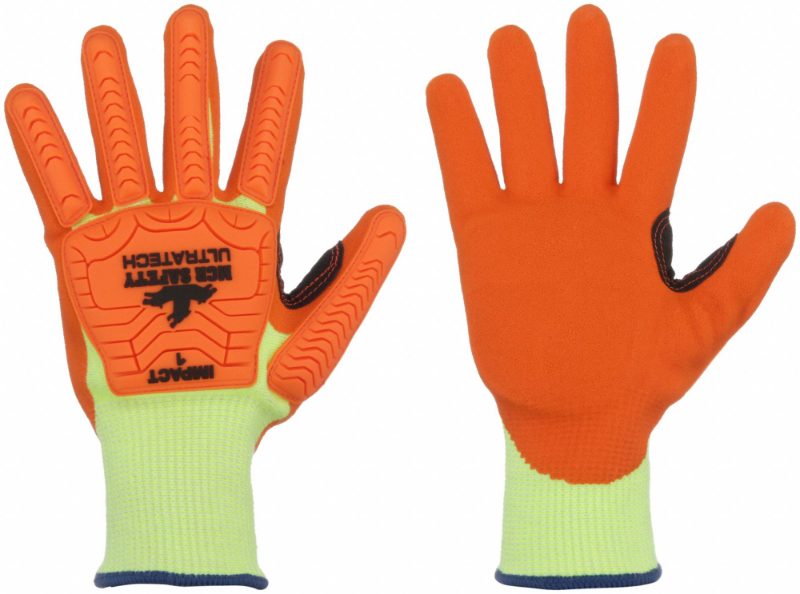 MCR Safety Gloves UltraTech Stitched A5, Hivis Orange SFN (UT1955XL)