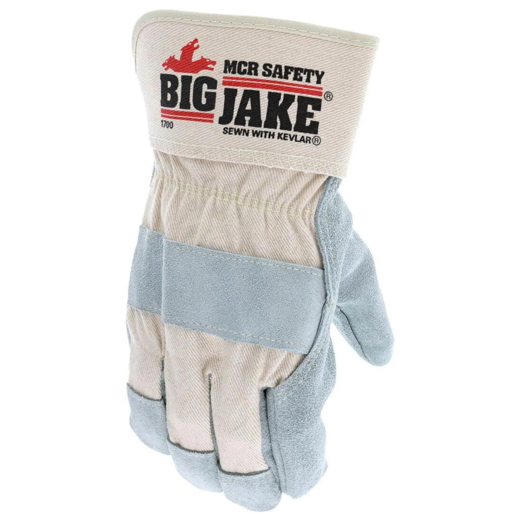 MCR Safety Gloves Big Jake Side Lthr Palm sewn w/Kevlar XL (VP1700XL)