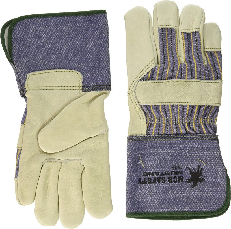 MCR Safety Gloves Mustang Grain Cow Leather Palm L (VP1935L)