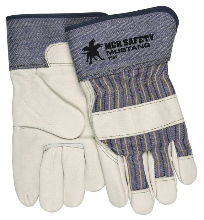 MCR Safety Gloves Mustang Grain Cow Leather Palm 4.5" cuff (VP1936L)