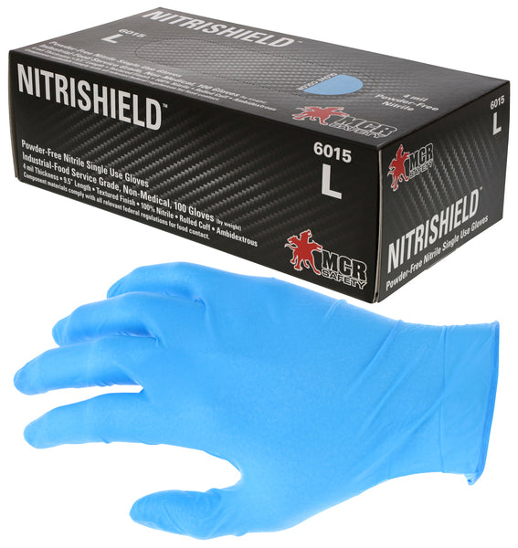 MCR Safety Gloves 4 Mil PFree Nbr V Pk. S (VP6015S)