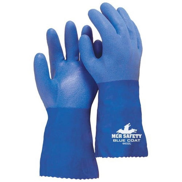 MCR Safety Gloves Blue Heavy Weight F/R 6" Gauntlet Glv VP (VP9428GFR)