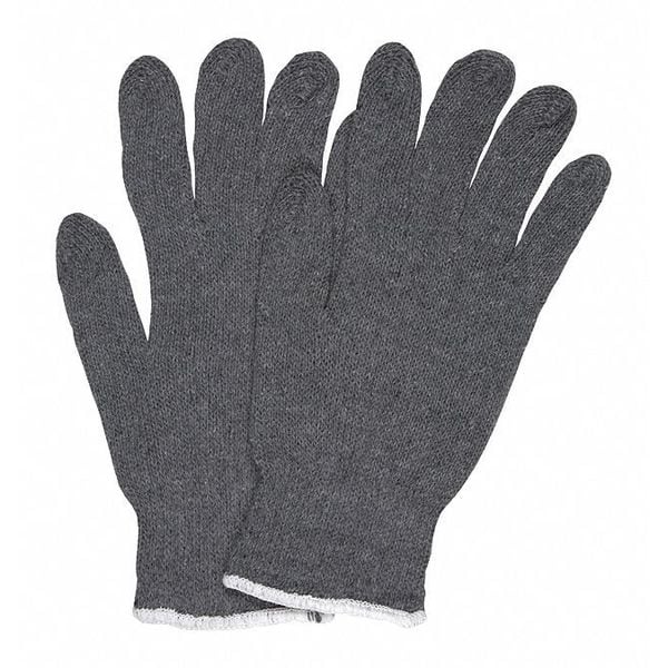 MCR Safety Gloves Regular wt Cotton/Polyester Gray (VP9637LM)