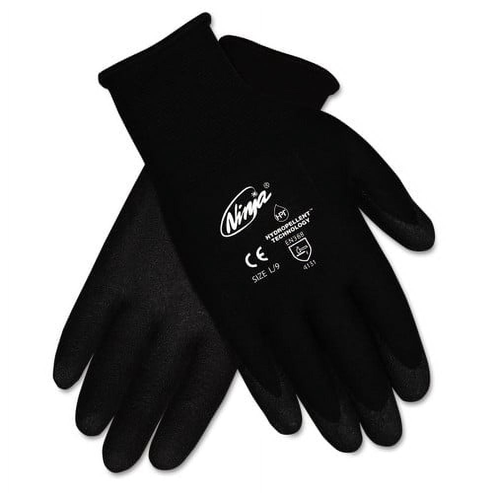 MCR Safety Gloves S&P Nylon, Blk NF, Ltx Free,15g, VP L (VP96715L)