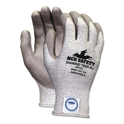 MCR Safety Gloves Ultra Tech Dyneema, Salt & Pepper PU L (VP9676L)