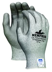 MCR Safety Gloves Ultra Tech Dyneema, Salt & Pepper PU M (VP9676M)