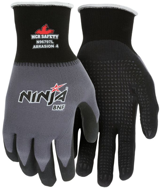 MCR Safety Gloves Ninja BNF 15ga Palm and dots coat S (VPN96797S)