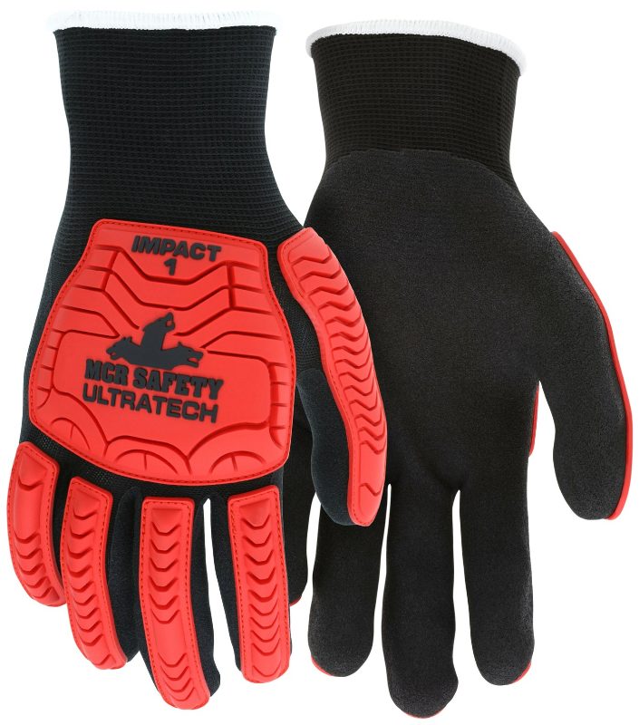 MCR Safety Gloves VP UltraTech Stitched, Nylon Black SFN M (VPUT1950M)