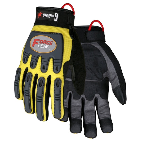 MCR Safety Gloves ForceFlex Multi-Task Yellow, Gen Purpose (Y200XL)