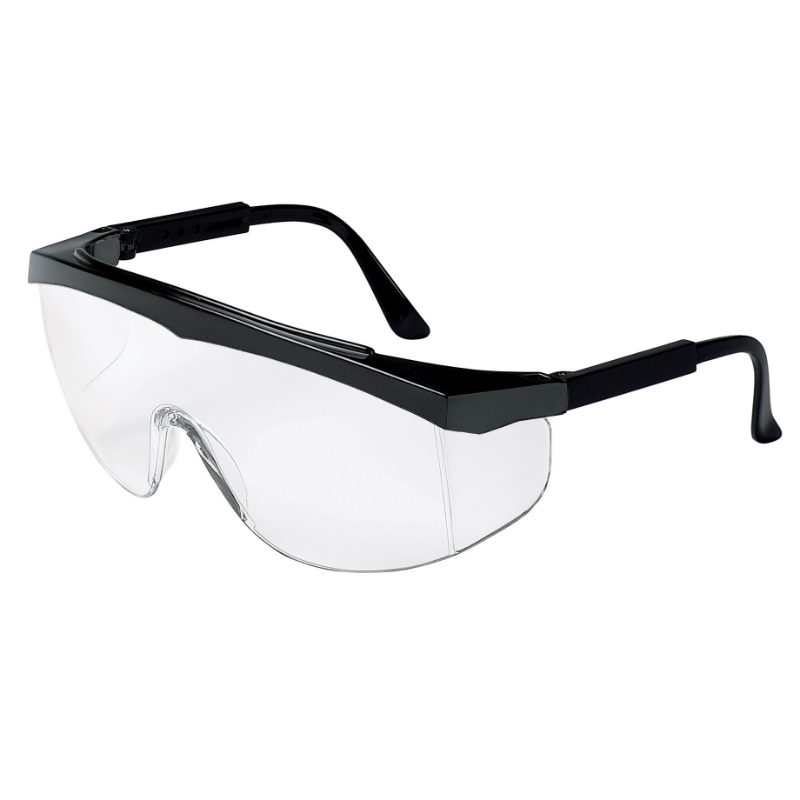 MCR Safety Glasses Basic, Black Slip On Lanyard (220)
