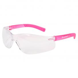 MCR Safety Glasses BearKat BK2 Pink Temples, Clear UV-AF (BK220AF)